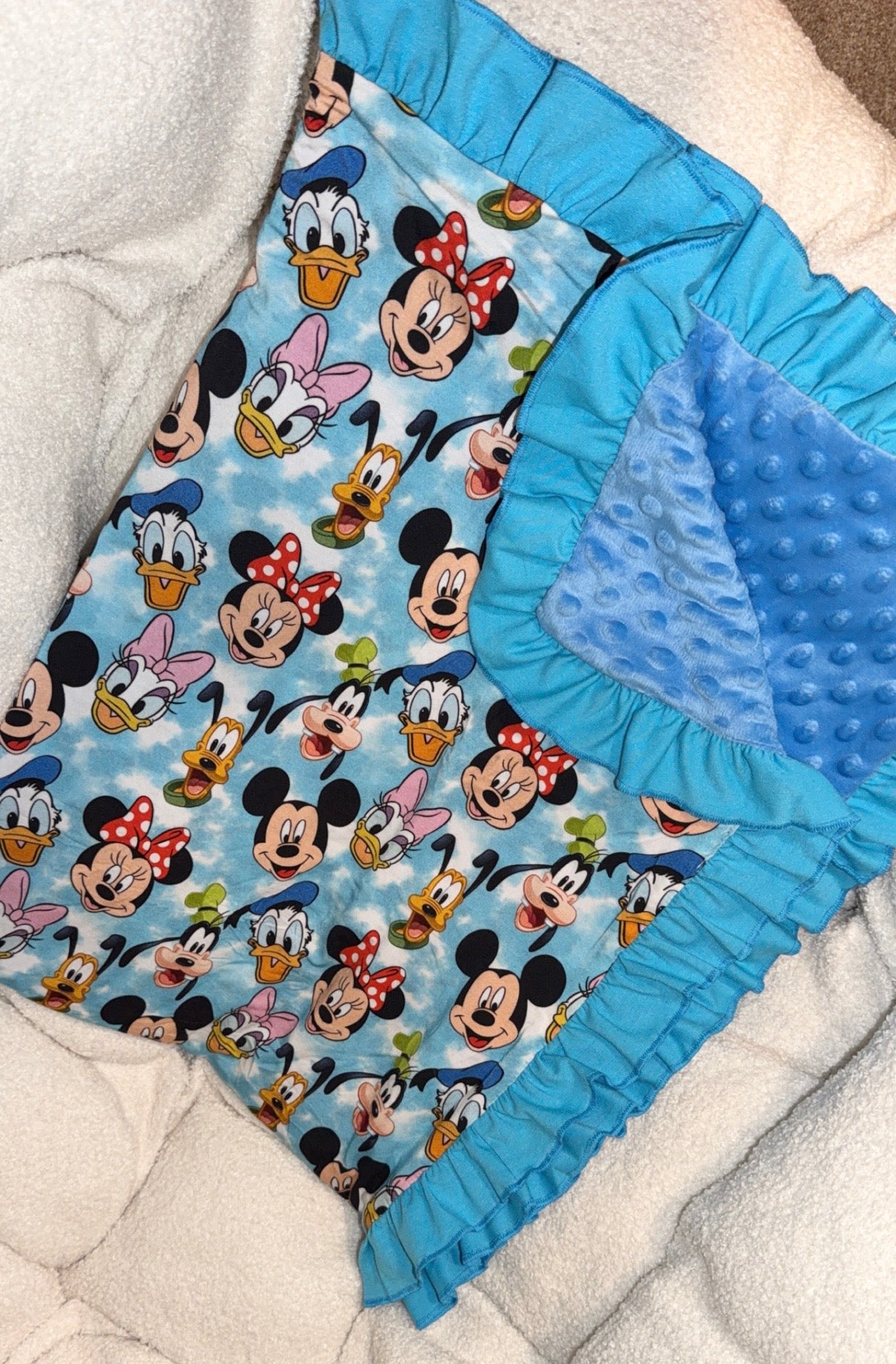 Mouse & Friends Bamboo x Minky Blanket