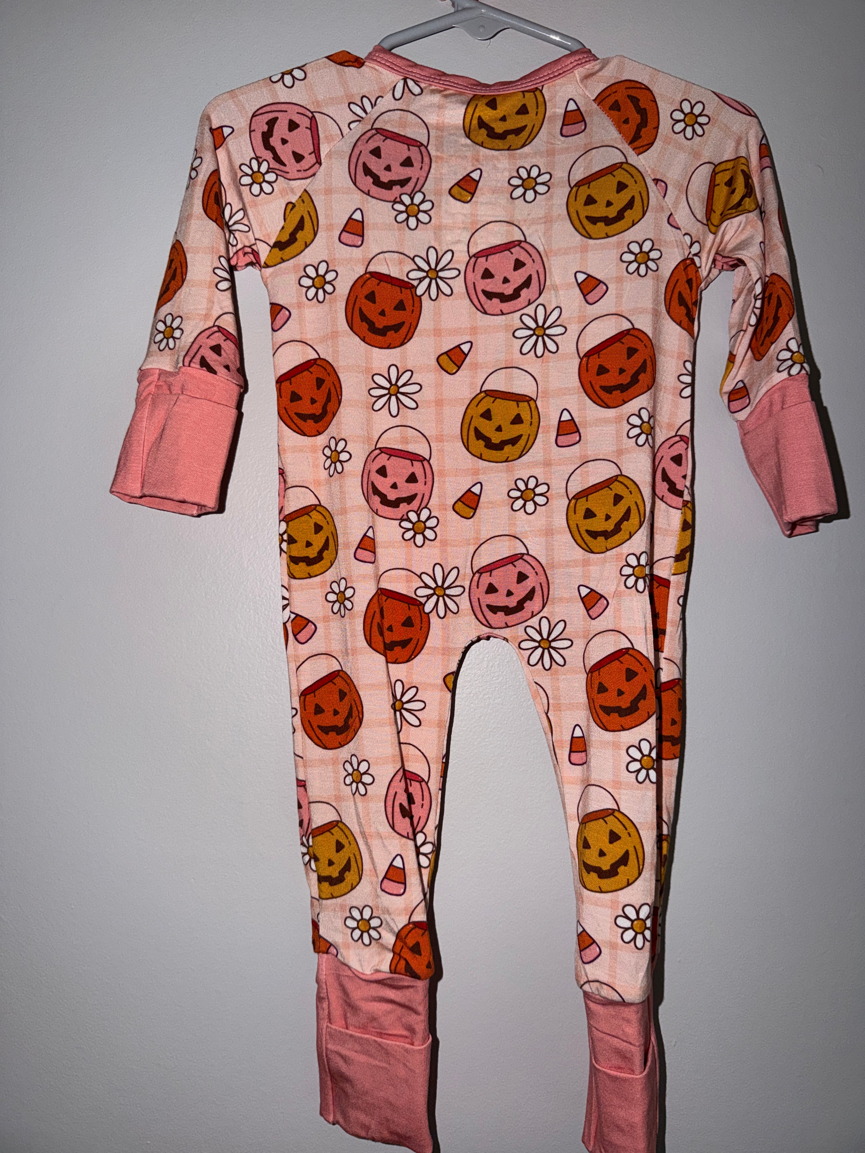 Pink Pumpkins Bamboo Zippy