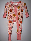 Pink Pumpkins Bamboo Zippy
