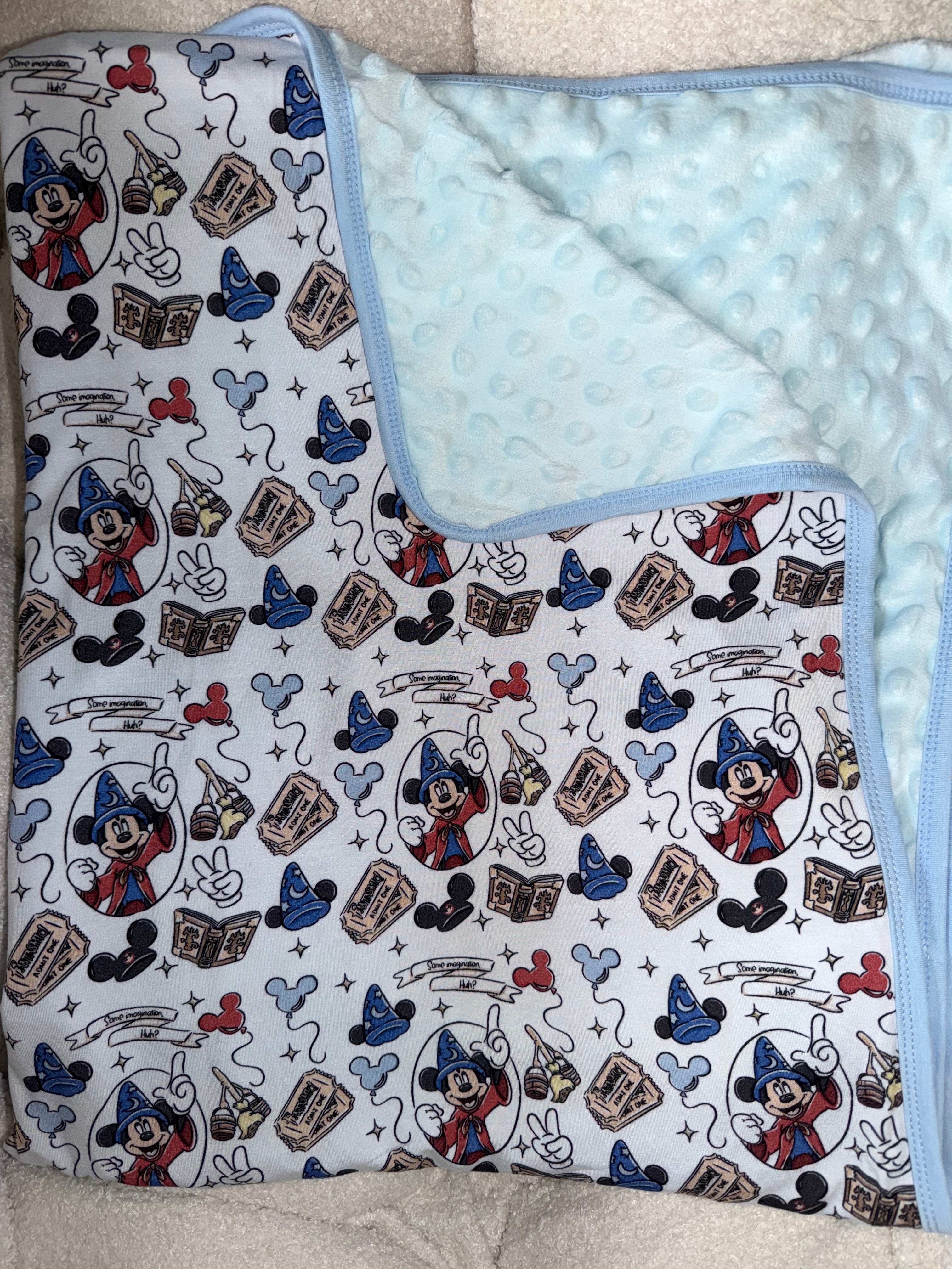 Mickey Magic Bamboo x Minky Blanket