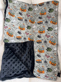 Halloween Fishing Bamboo x Minky Blanket (60x80")