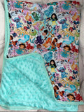 Character Mashup Bamboo x Minky Blanket (30x40”)